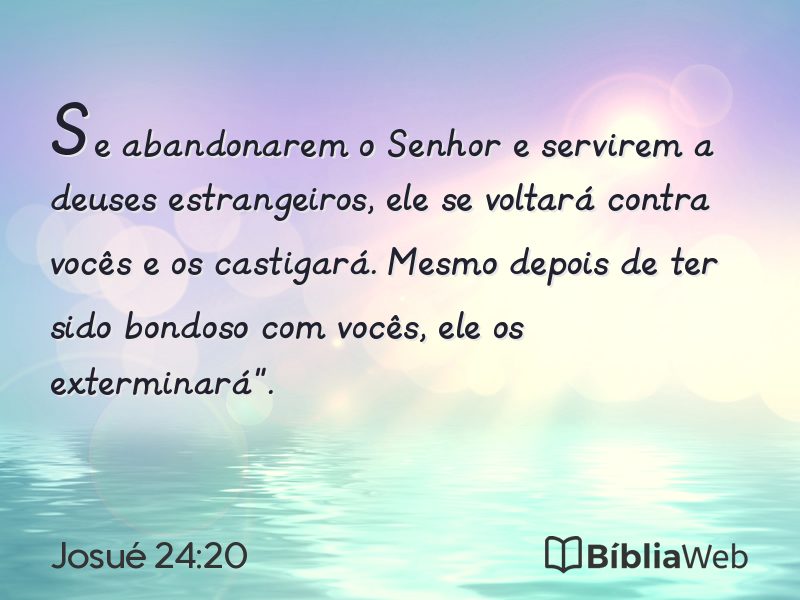 Josué 24:20 em imagem para compartilhar