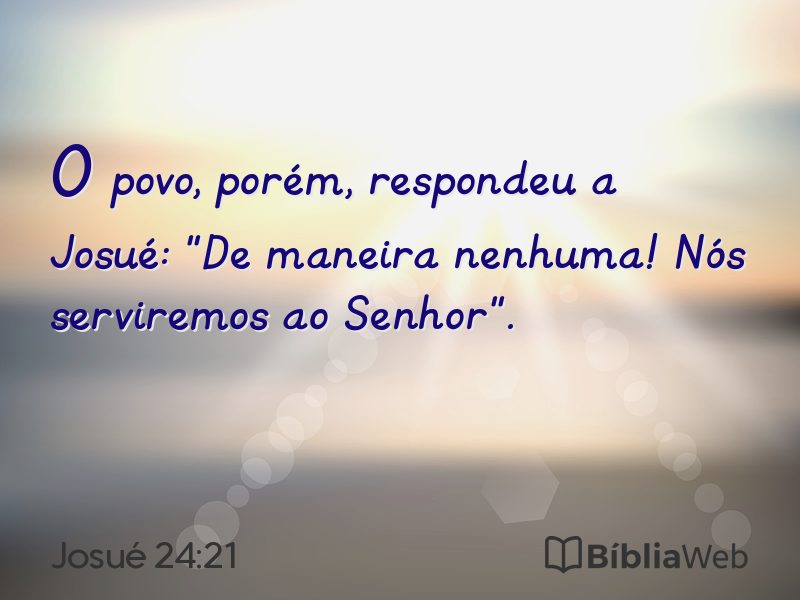 Josué 24:21 em imagem para compartilhar
