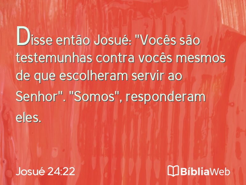 Josué 24:22 em imagem para compartilhar
