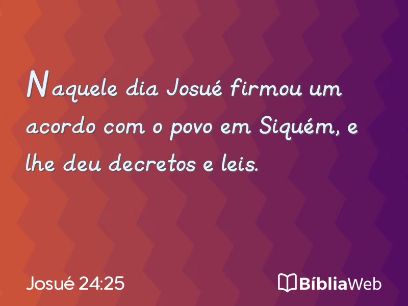 Josué 24:25 em imagem para compartilhar