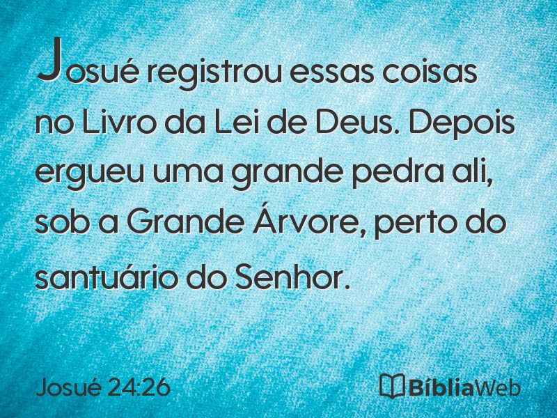 Josué 24:26 em imagem para compartilhar