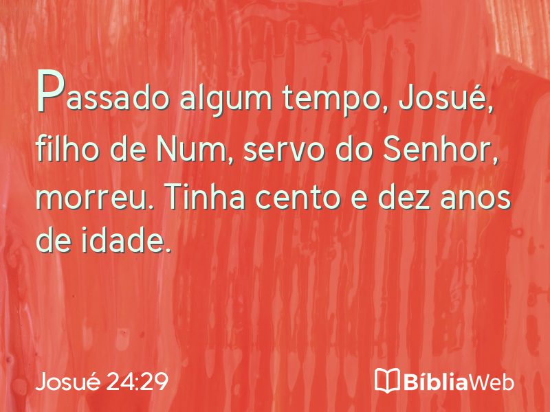 Josué 24:29 em imagem para compartilhar