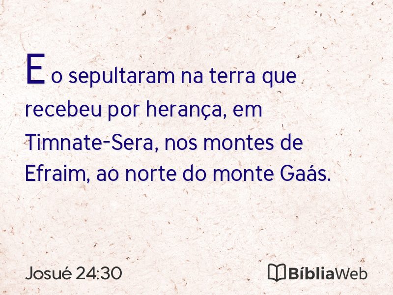 Josué 24:30 em imagem para compartilhar