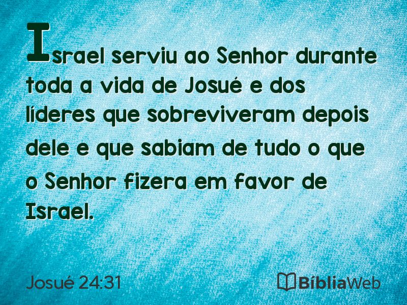 Josué 24:31 em imagem para compartilhar