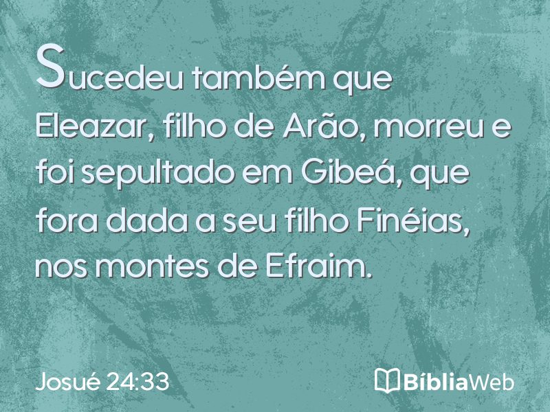 Josué 24:33 em imagem para compartilhar