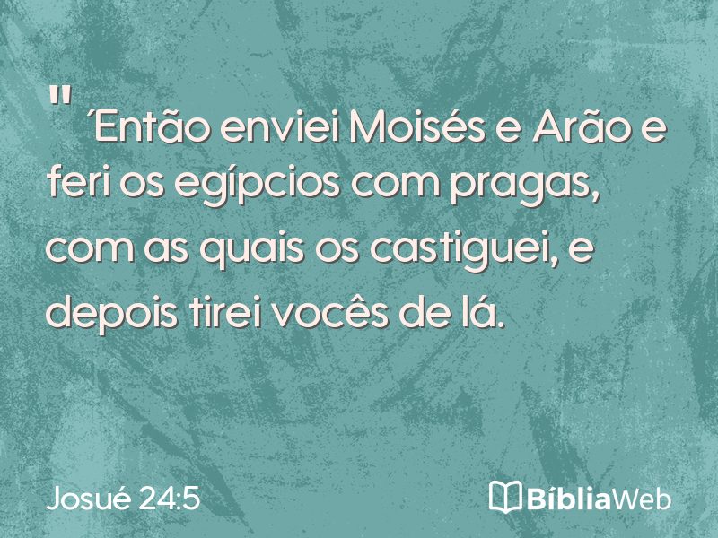 Josué 24:5 em imagem para compartilhar