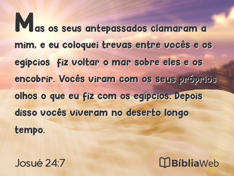 Josué 24:7 em imagem para compartilhar