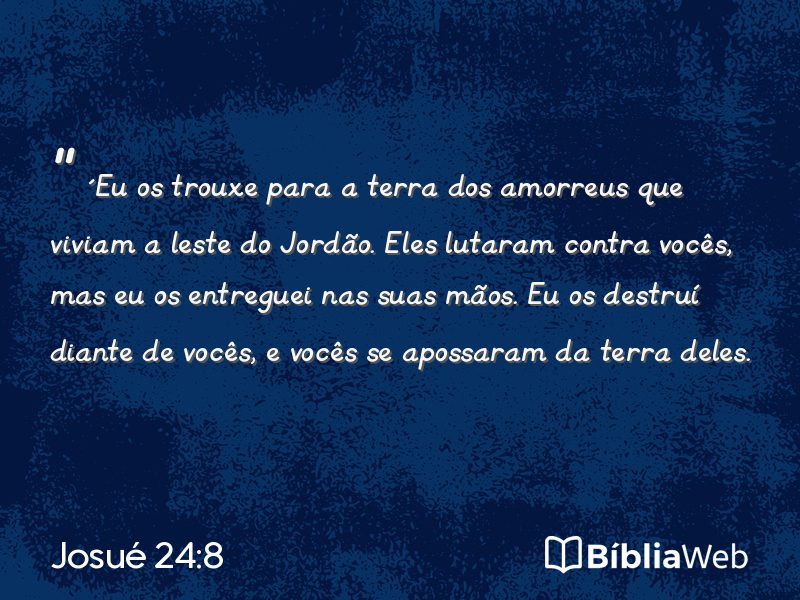 Josué 24:8 em imagem para compartilhar