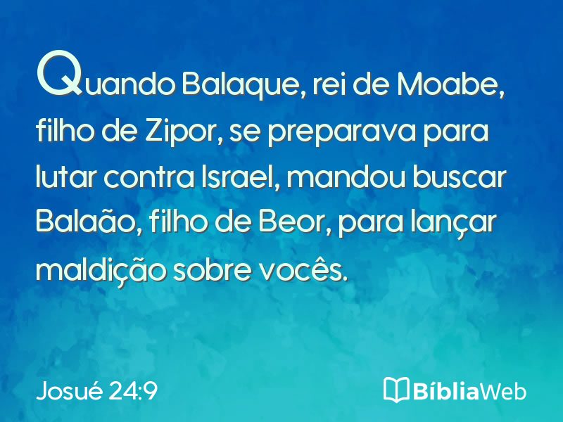 Josué 24:9 em imagem para compartilhar