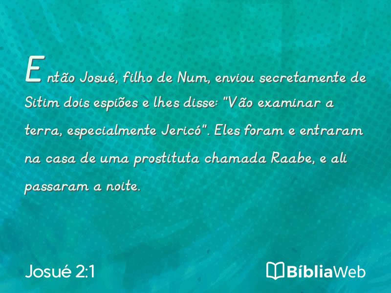 Josué 2:1 em imagem para compartilhar