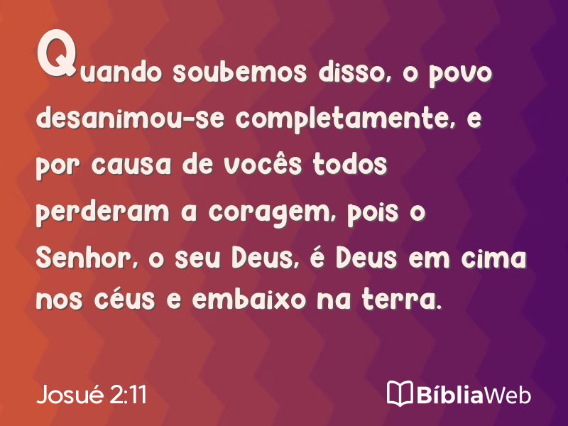 Josué 2:11 em imagem para compartilhar