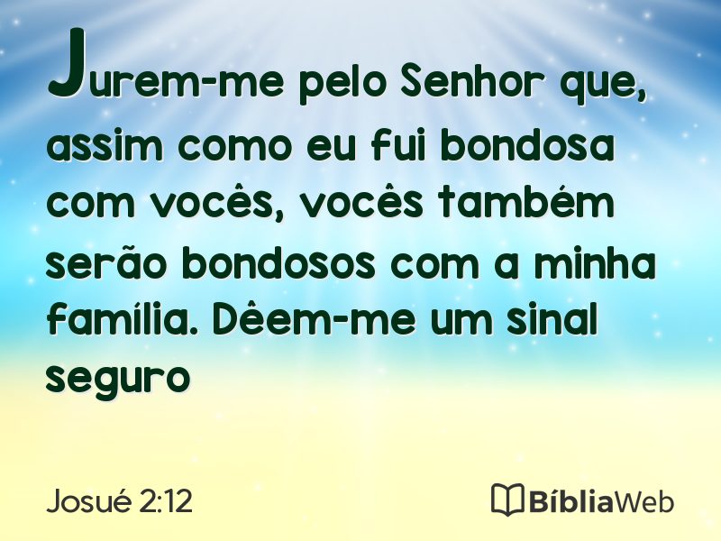 Josué 2:12 em imagem para compartilhar