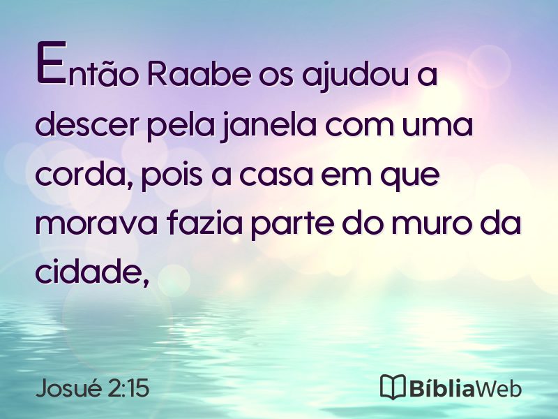 Josué 2:15 em imagem para compartilhar