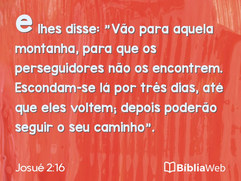 Josué 2:16 em imagem para compartilhar
