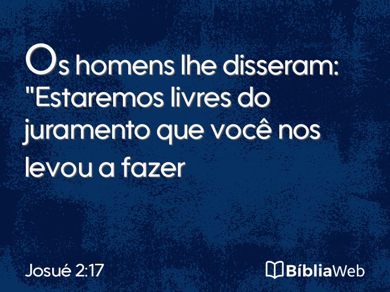 Josué 2:17 em imagem para compartilhar