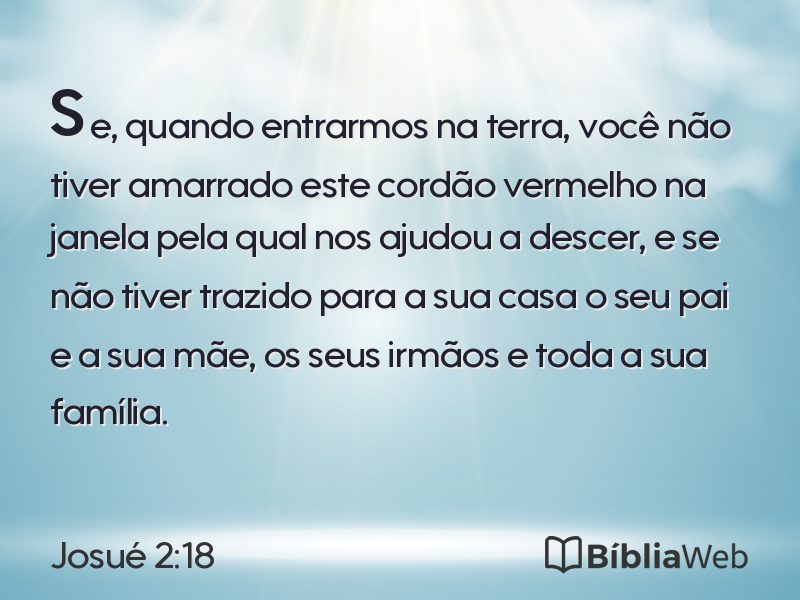 Josué 2:18 em imagem para compartilhar