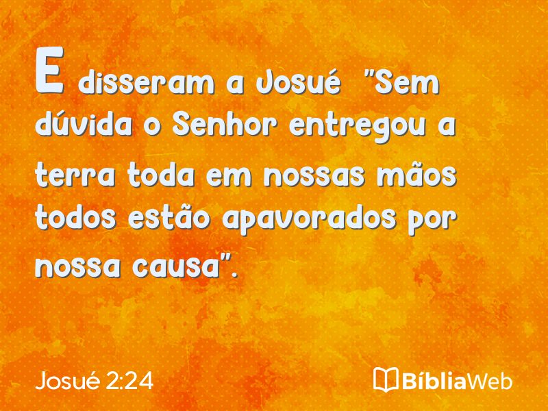Josué 2:24 em imagem para compartilhar