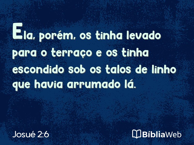 Josué 2:6 em imagem para compartilhar