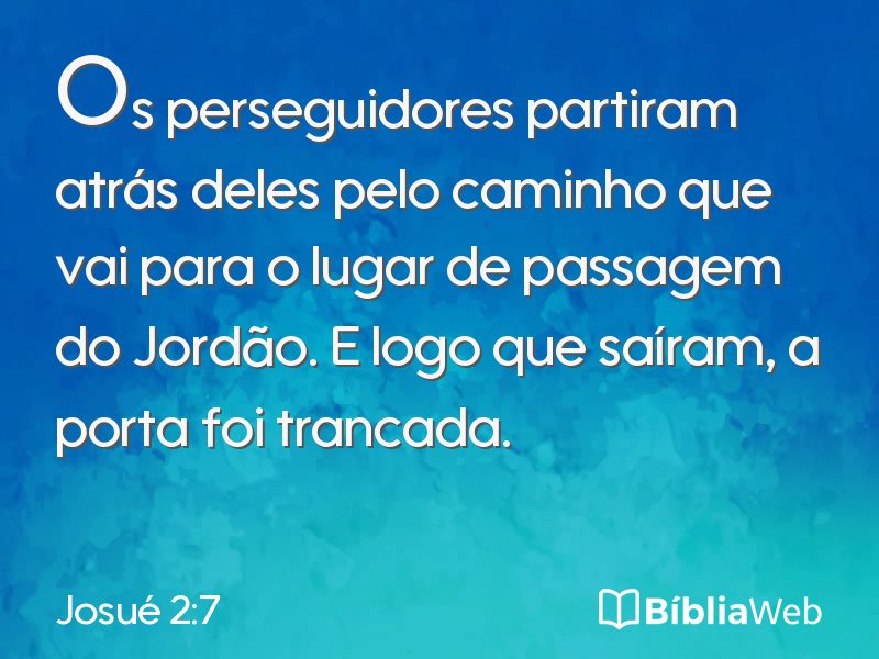 Josué 2:7 em imagem para compartilhar