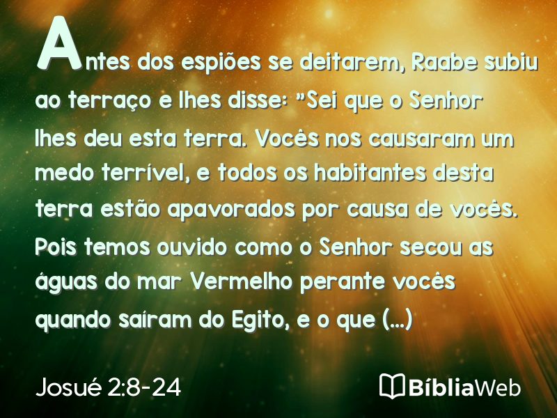 Josué 2:8-24 em imagem para compartilhar