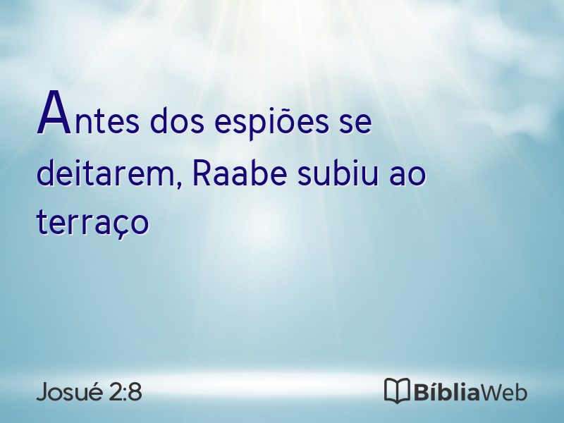 Josué 2:8 em imagem para compartilhar