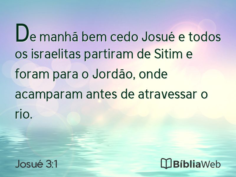 Josué 3:1 em imagem para compartilhar