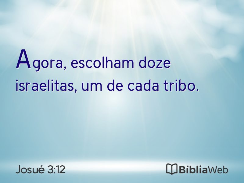 Josué 3:12 em imagem para compartilhar