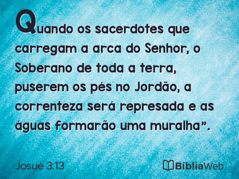 Josué 3:13 em imagem para compartilhar