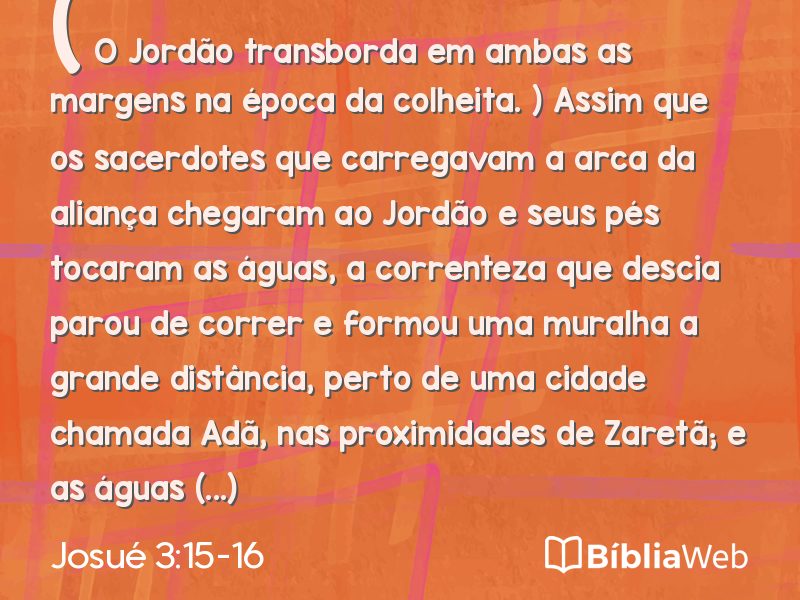 Josué 3:15-16 em imagem para compartilhar