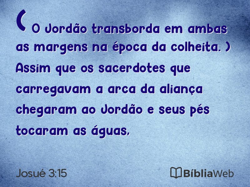Josué 3:15 em imagem para compartilhar