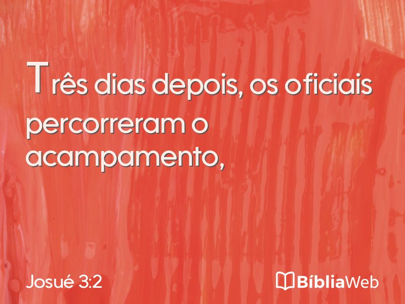 Josué 3:2 em imagem para compartilhar
