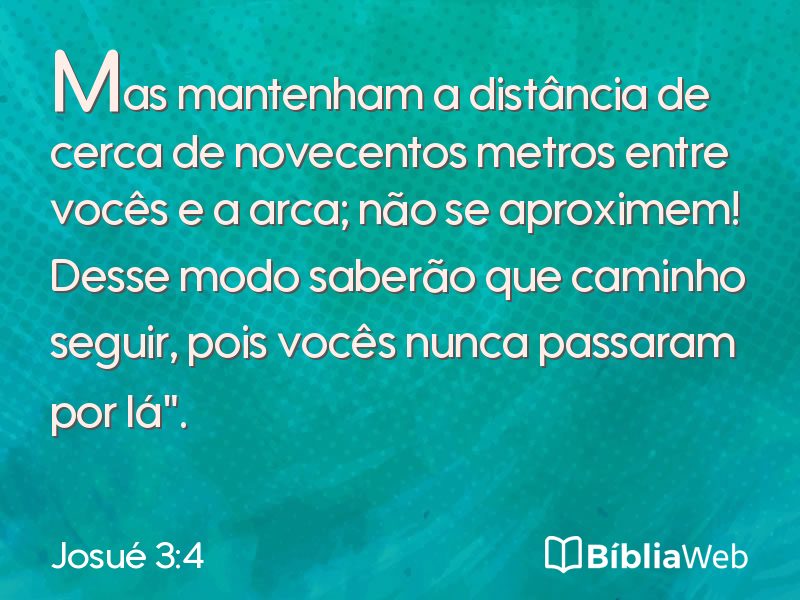Josué 3:4 em imagem para compartilhar