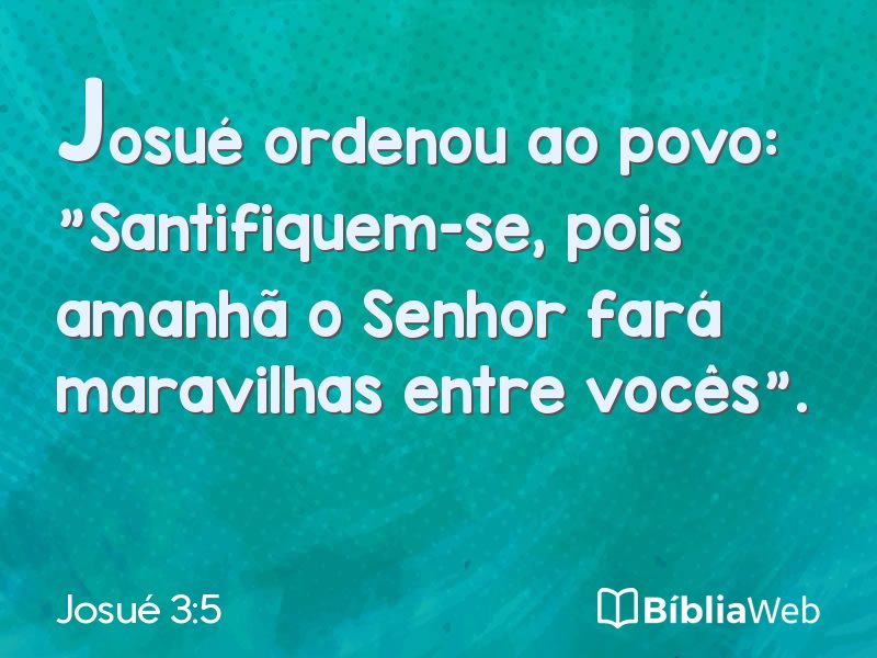 Josué 3:5 em imagem para compartilhar