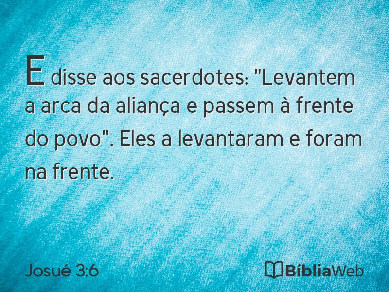 Josué 3:6 em imagem para compartilhar