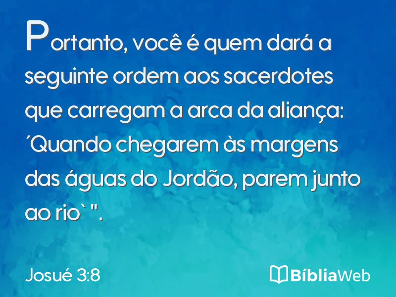 Josué 3:8 em imagem para compartilhar