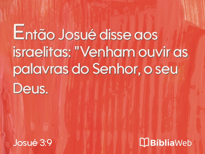 Josué 3:9 em imagem para compartilhar