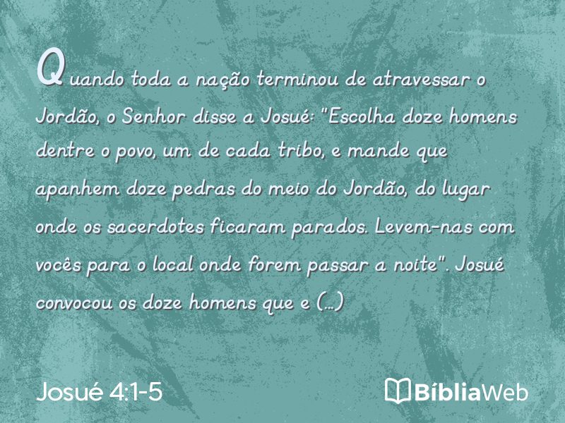 Josué 4:1-5 em imagem para compartilhar