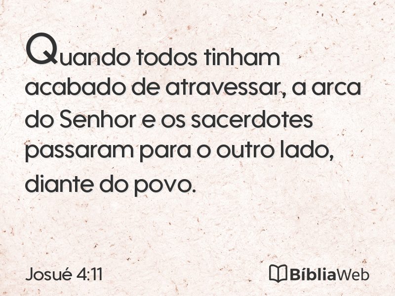 Josué 4:11 em imagem para compartilhar