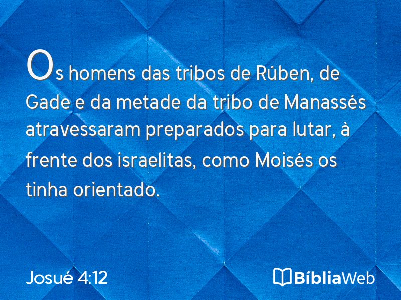 Josué 4:12 em imagem para compartilhar