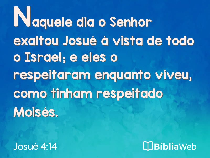 Josué 4:14 em imagem para compartilhar