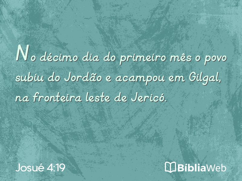 Josué 4:19 em imagem para compartilhar