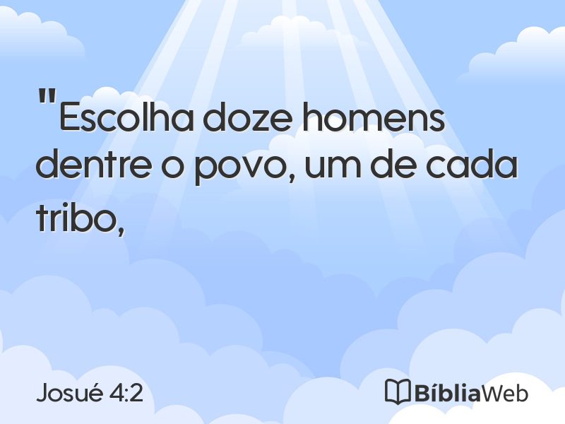 Josué 4:2 em imagem para compartilhar