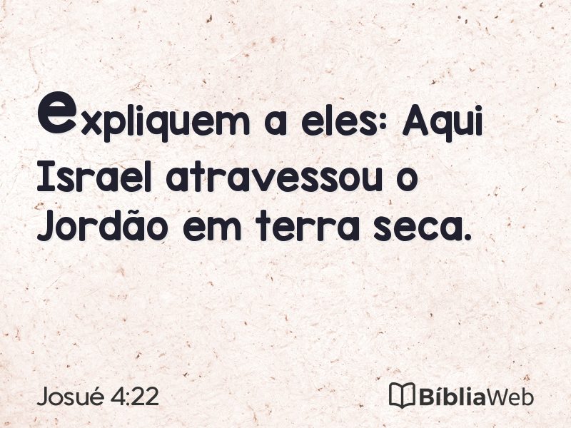 Josué 4:22 em imagem para compartilhar