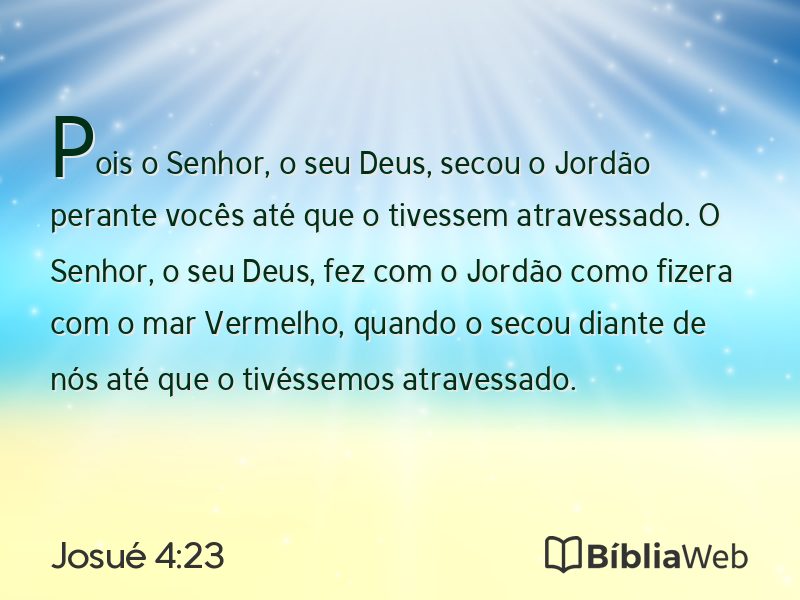 Josué 4:23 em imagem para compartilhar