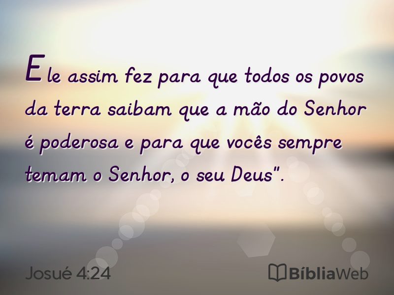 Josué 4:24 em imagem para compartilhar