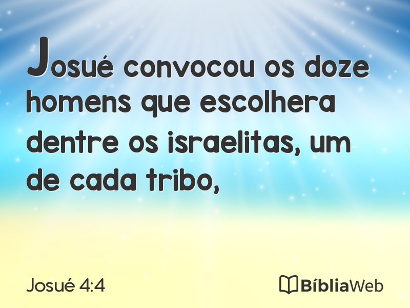 Josué 4:4 em imagem para compartilhar