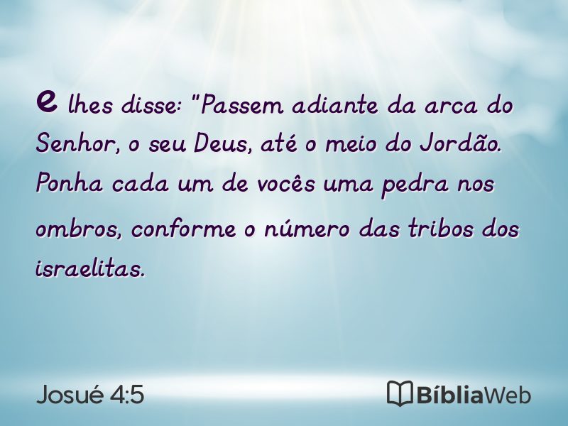 Josué 4:5 em imagem para compartilhar