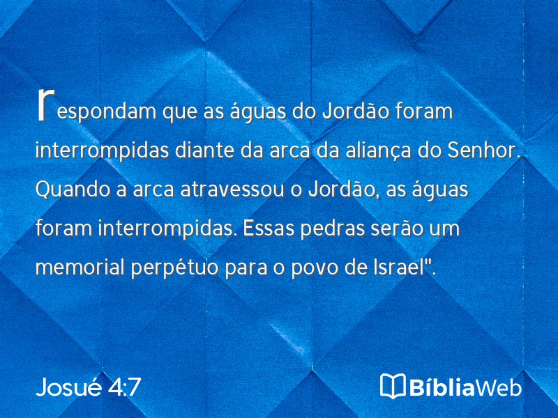 Josué 4:7 em imagem para compartilhar