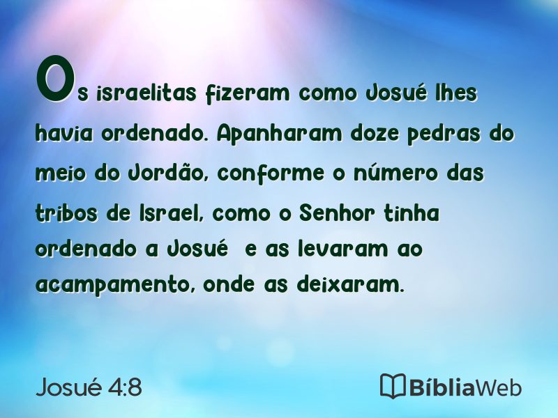 Josué 4:8 em imagem para compartilhar