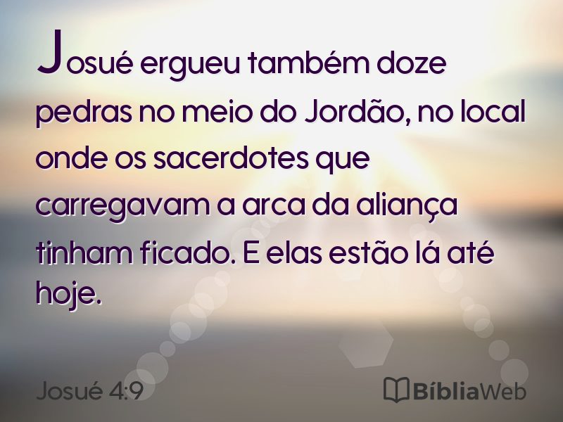Josué 4:9 em imagem para compartilhar